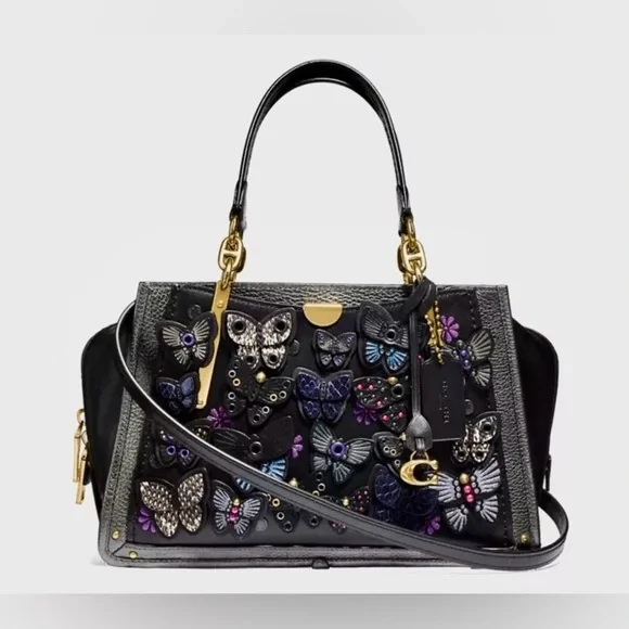 NEW! RARE Coach Dreamer with Butterfly 🦋 Applique Shoulder Bag Purses Designer - Picture 10 of 10